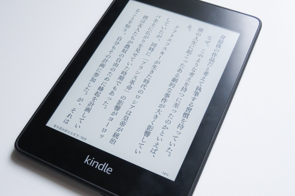 Kindle Paperwhiteのディスプレイ