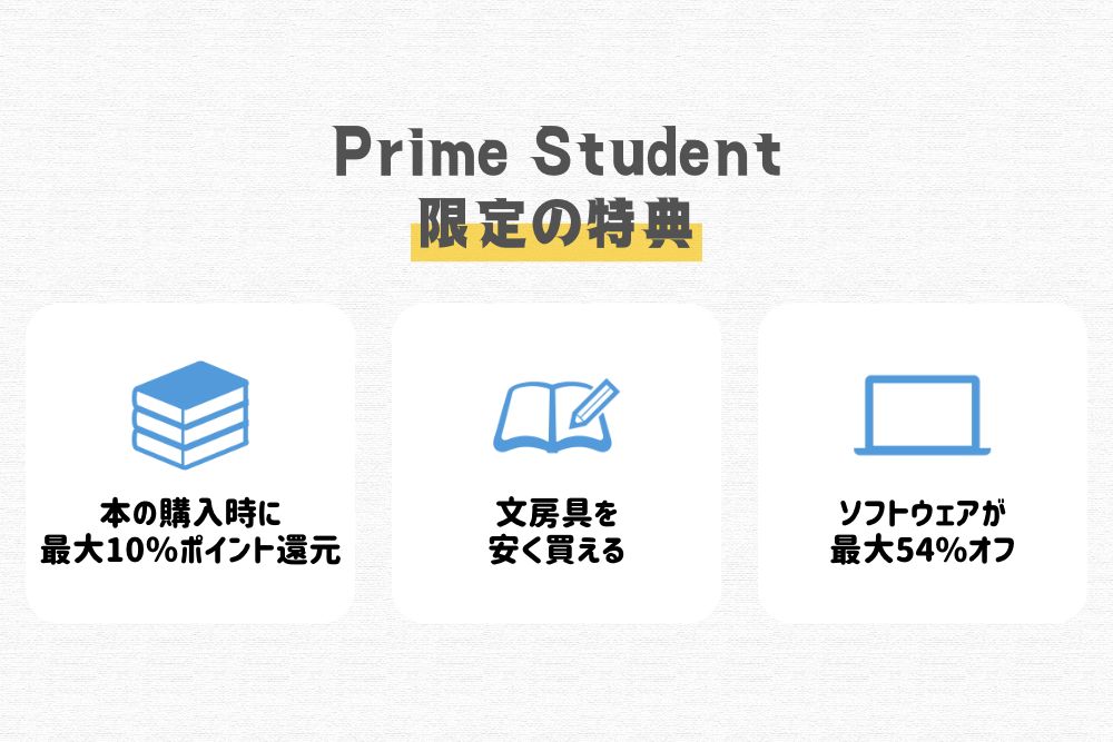Prime Student限定の特典